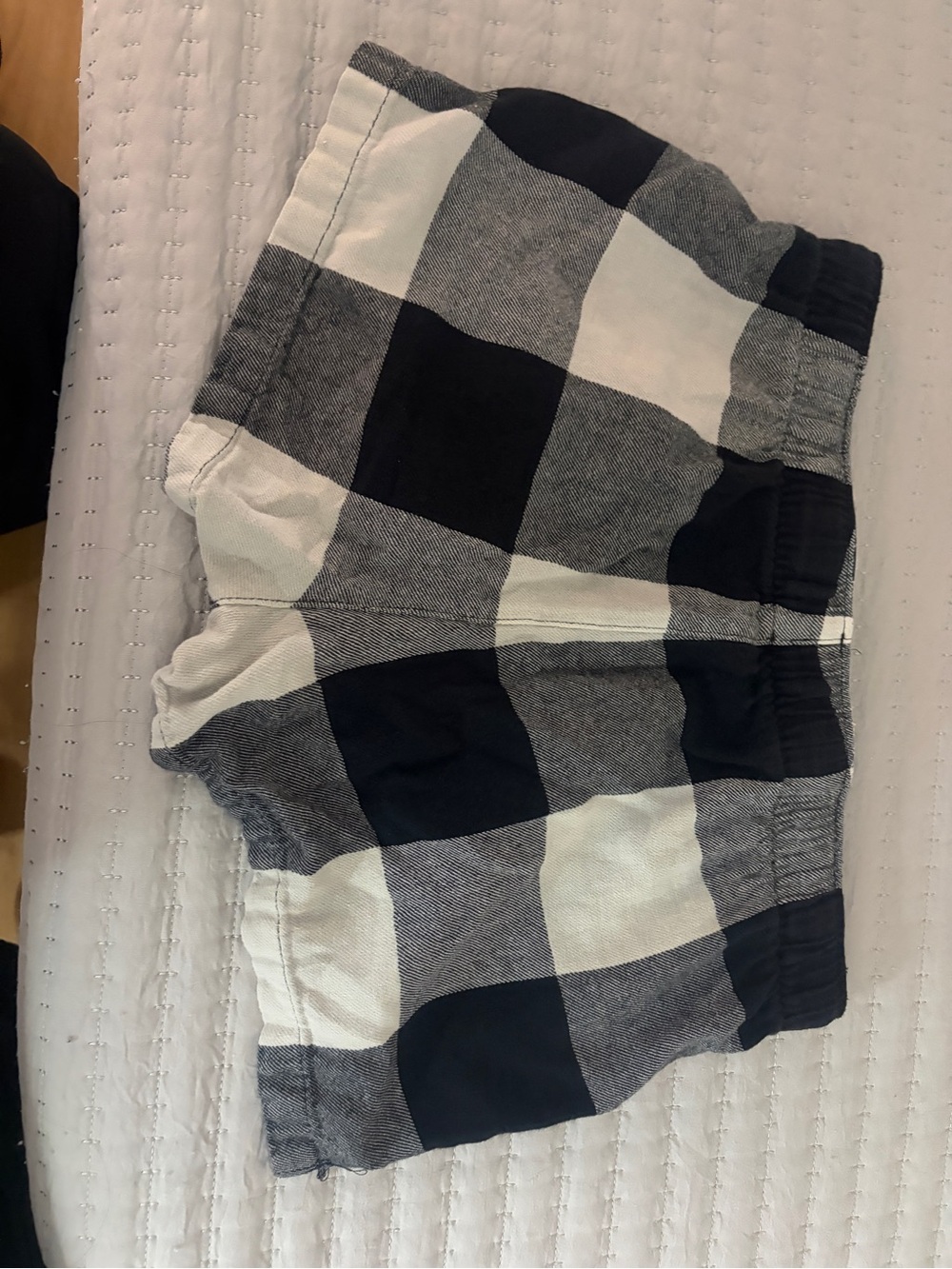 Old Navy Black and White Checked Shorts